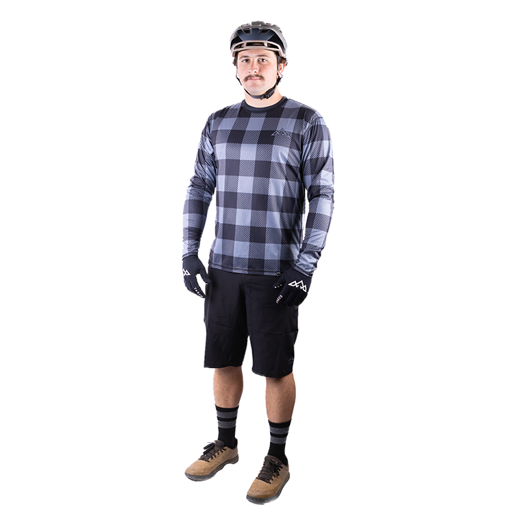 Mullet Reversible Ride Jersey (L/S) - Black Plaid