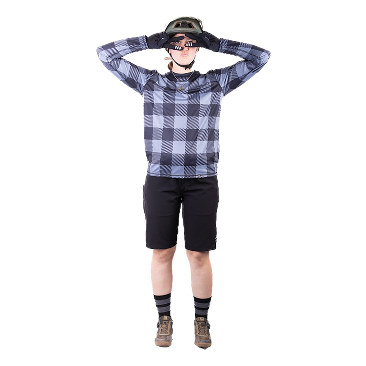 Mullet Reversible Ride Jersey (L/S) - Black Plaid