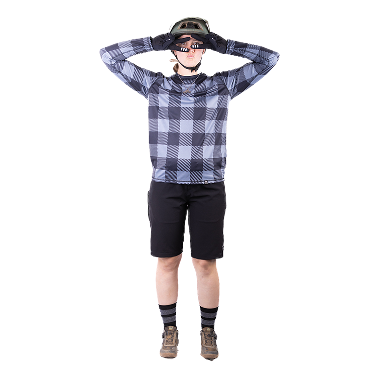 Mullet Reversible Trail Jersey (L/S) - Black Plaid